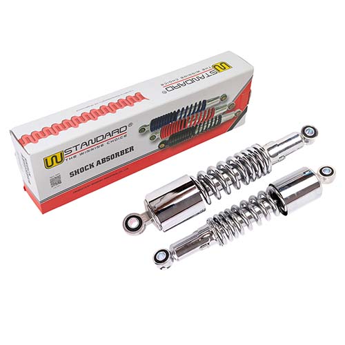 AMORTIGUADOR SUZUKI GN125 CROMADO (JGO) STD