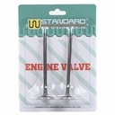 VALVULAS MOTOMEL VX125/150/ELITE 125/CORTA AD 24X65 ES 21.5X64.5 (JGO) STD