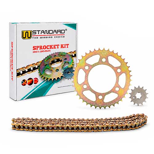 KIT TRANSMISION YAMAHA FZ16 (40/14) C/CAD. DOR. C/ORING STD