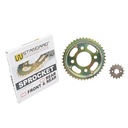 CORONA Y PIÑON HONDA CB150 INVICTA (42/15) DORADA STD