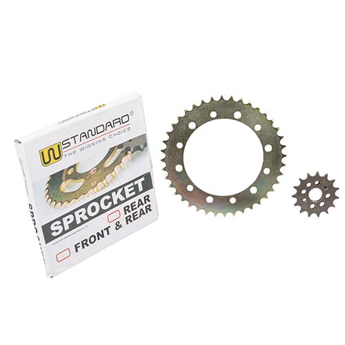 CORONA Y PIÑON HONDA NX4 FALCON (40/15) DORADA STD