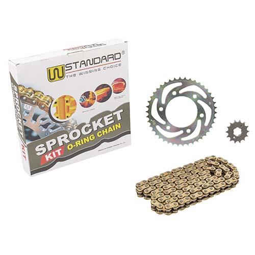 KIT TRANSMISION YAMAHA SZ150 RR (42/14) 428-126L C/ ORING DOR. STD