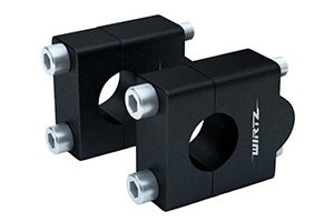 ELEVADOR UNIVERSAL +45MM CON TAPA (PARA MANUBRIOS 7/8, 22MM) COLOR NEGRO (257-45mm-JB)