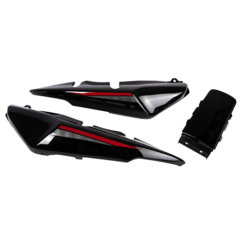 CACHA BAJO ASIENTO + UNION COLIN MOTOMEL NEW S2 150 TUBULAR ROJA (3PCS) OEM