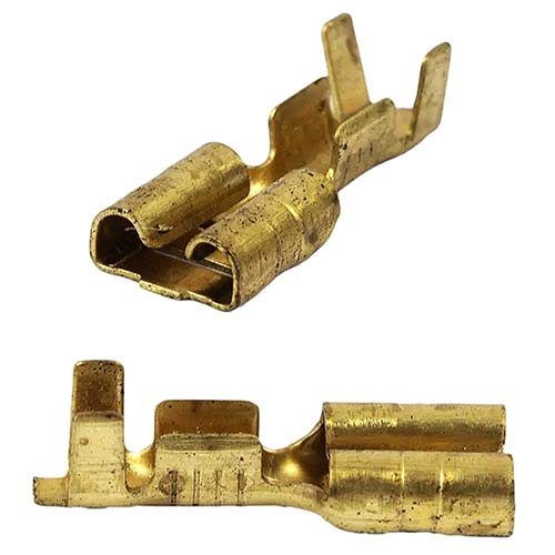 TERMINAL HEMBRA STOP (ANCHO 6,3mm) BRONCE X 100 U. PLASTICA VC (699)