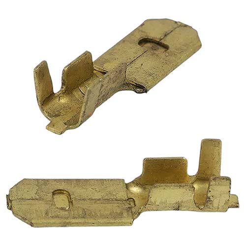 TERMINAL MACHO (ANCHO 6,3mm) BRONCE X 100 U. PLASTICA VC (702)