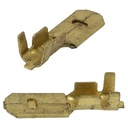 TERMINAL MACHO (ANCHO 6,3mm) BRONCE X 100 U. PLASTICA VC (702)