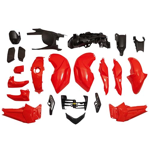 KIT CARENADO FZ 16 ROJO 20 PZAS. PLASTICA VC (1054R)