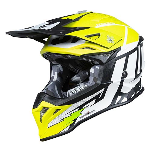 CASCO JUST1 J39 POSEIDON FLUOR YELLOW/BLACK/WHITE XS