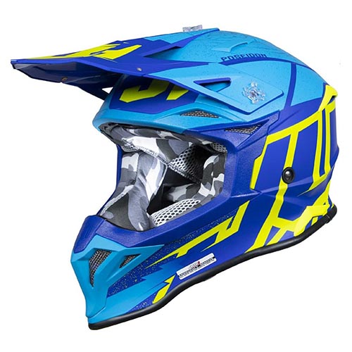 CASCO JUST1 J39 POSEIDON FLUOR YELLOW/BLUE M
