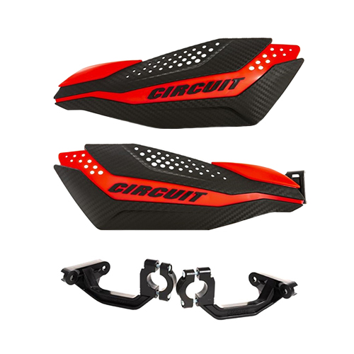 CUBRE MANO DAKAR UNIV. CARBONO/ROJO (JGO) CIRCUIT PM038-2DA