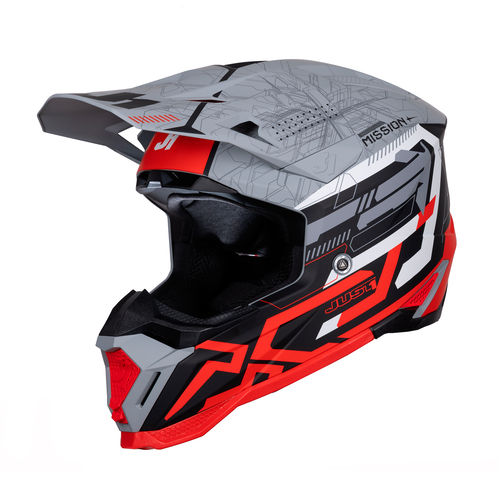 CASCO J40 MISSION RED/GREY MATT XL JUST1