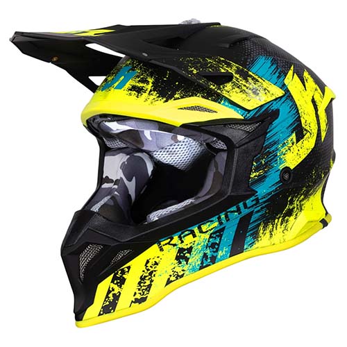 CASCO JUST1 J39 STORM BLUE FLUO YELLOW BLACK XXL