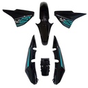 KIT PLASTICOS COMPLETOS NEW S2 150 TUBULAR NEGRO / VERDE (6PCS) OEM