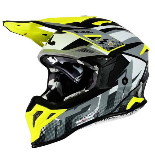 CASCO JUST1 J39 REVO GREY/YELLOW FLUO/BLACK MATT L