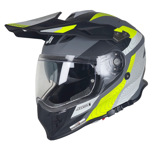 CASCO JUST1 J34 PRO GLOBE FLUO YELLOW/BLACK MATT L