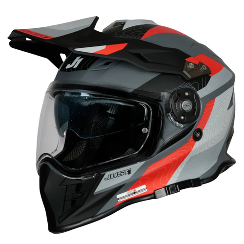 CASCO JUST1 J34 PRO GLOBE FLUO RED/BLACK MATT M