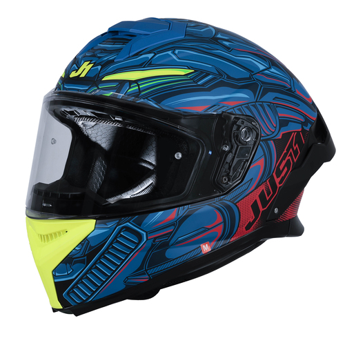 CASCO JUST1 J-STR TITAN BLUE/RED/BLACK MATT XL