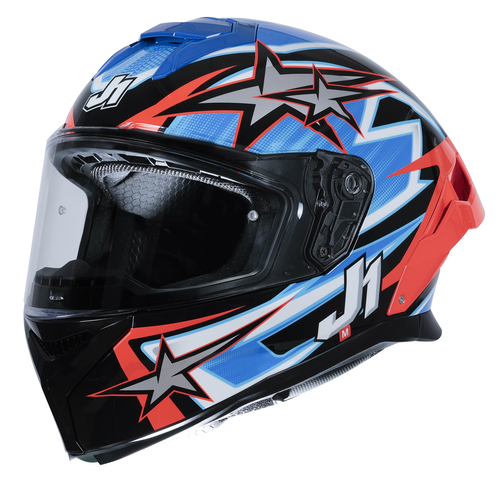 CASCO JUST1 J-STR ASTRO RED/BLUE/BLACK GLOSS M