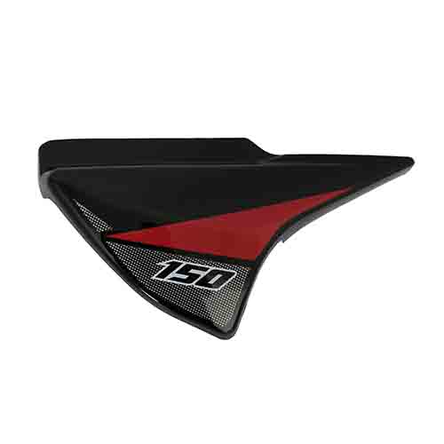 CACHA LATERAL MOTOMEL S2 150 NEGRO/ROJO LADO DERECHO MTC