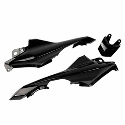 [C82143] CACHA BAJO ASIENTO + UNION COLIN YAMAHA FZ16 2.0 / FZ-S NEGRO (3PCS) MTC