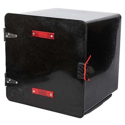 [PVC046] CAJA PARA DELIVERY 41X41X41 C/BASE EXTRAIBLE C/1 ESTANTE NEGRA PLASTICA VC (1097)