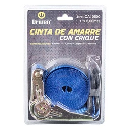 [VEC056] CINTA AMARRE CON CRIQUE 1" x 5 METROS DRIVEN (CA10500)