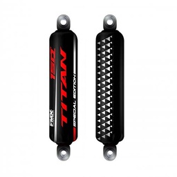 [FUN413] CUBRE AMORT. HONDA GRANULATED TITAN NEGRO/BLANCO FMX (CAMH TIT NB)
